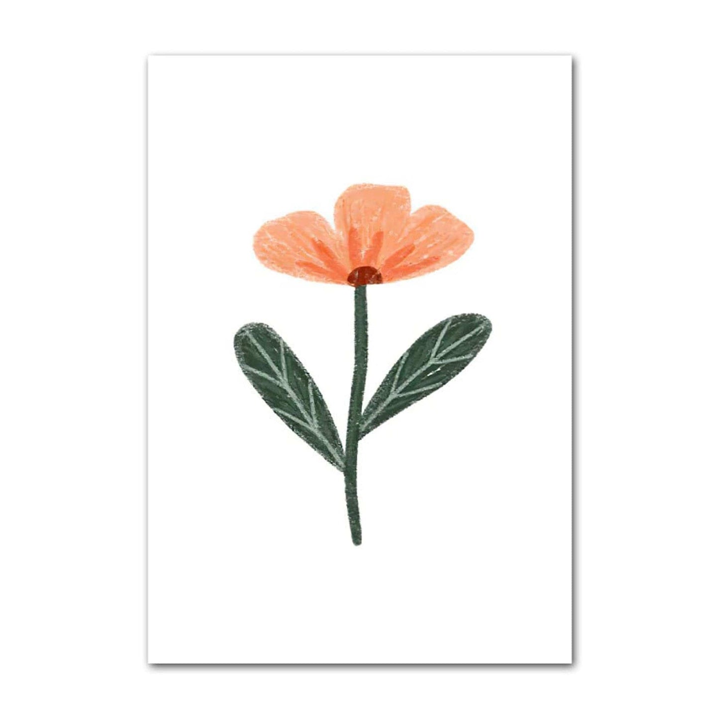 Poster Kinder süße Tiere im Boho Stil Bär Eichhörnchen Schnecke Pilzhaus und Blumen als Deko Print ohne Rahmen - justgoodmood