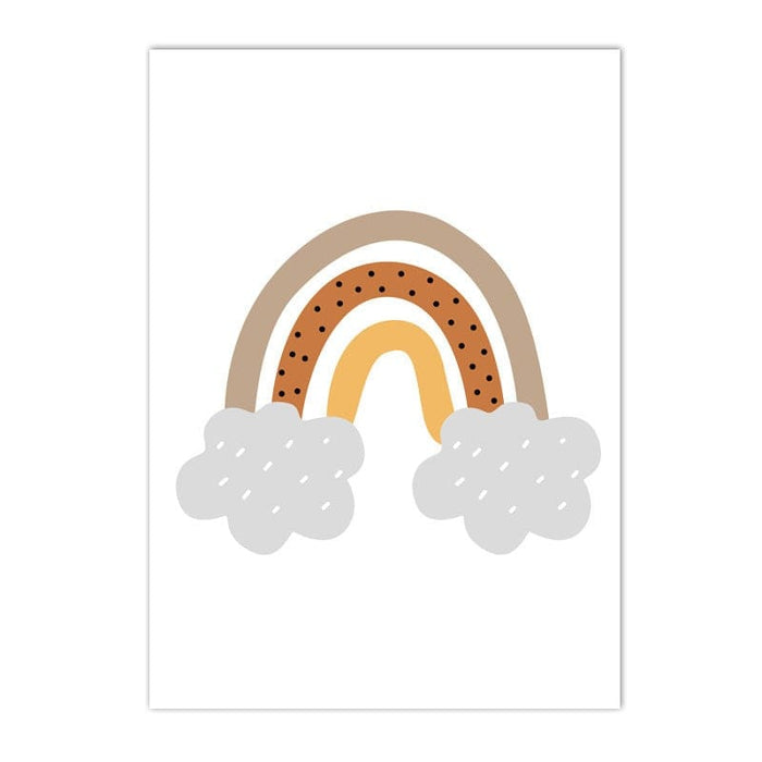 Poster Kinderzimmer Regenbogen Sonne Berge Kaktus Herz I Kinderzimmer Bilder I Wand Deko I Kunst Druck I Deko Print I ohne Rahmen - justgoodmood