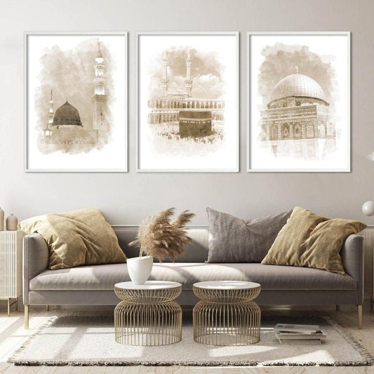Poster Mekka Islamische Architektur I Wandbilder Wohnzimmer & Schlafzimmer I Deko Print Bilder I ohne Rahmen - justgoodmood