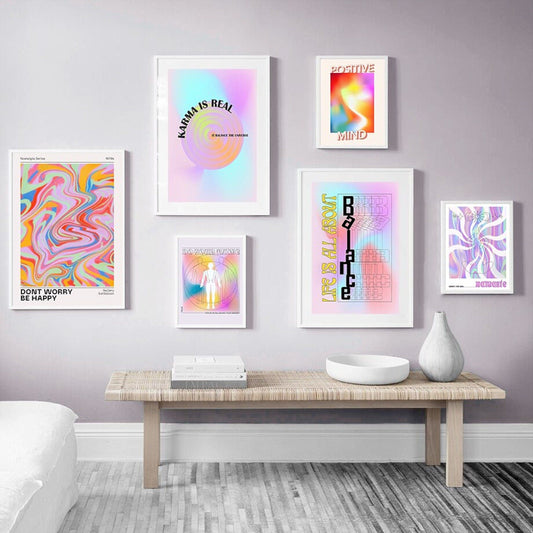 Poster Positive Gedanken, Namaste und Karma ist echt als Deko Print ohne Rahmen - justgoodmood