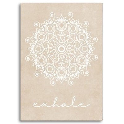 Poster Yoga Einatmen Ausatmen Mandala I Wohnzimmer Bilder I Schlafzimmer Bilder I Wand Deko Print I ohne Rahmen - justgoodmood