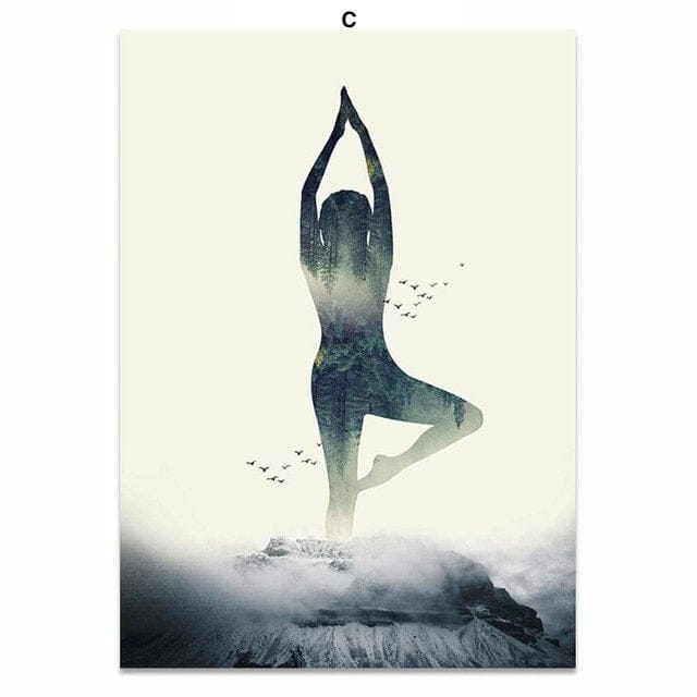 Poster Yoga Profi Stellungen I Fitness Dekoration I Bilder Set I Deko Print ohne Rahmen - justgoodmood