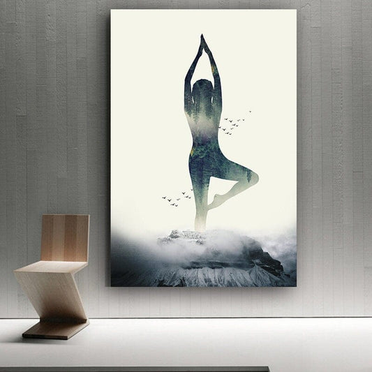 Poster Yoga Profi Stellungen I Fitness Dekoration I Bilder Set I Deko Print ohne Rahmen - justgoodmood