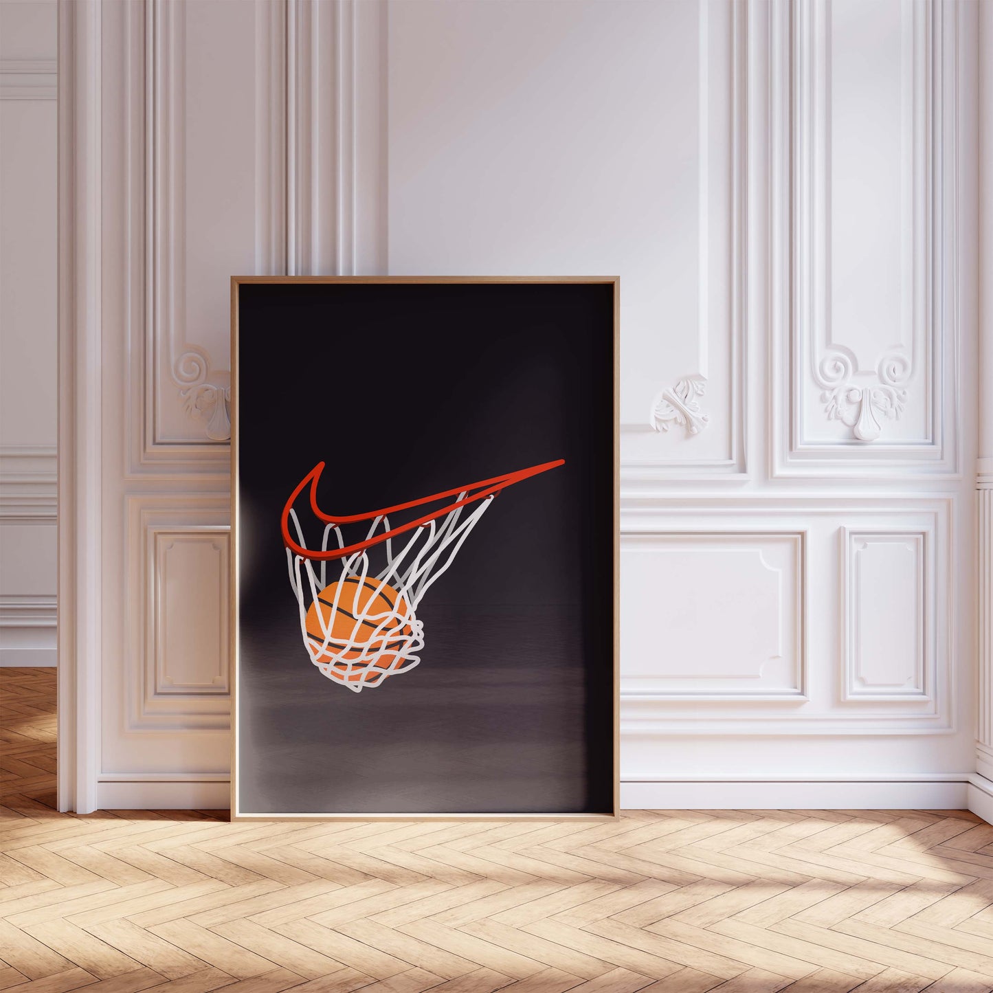 Basketball Hoop Illustration Poster · Geschenkidee · Sport Design · Minimalistische Kunst · Moderne Wanddeko · Print ohne Rahmen