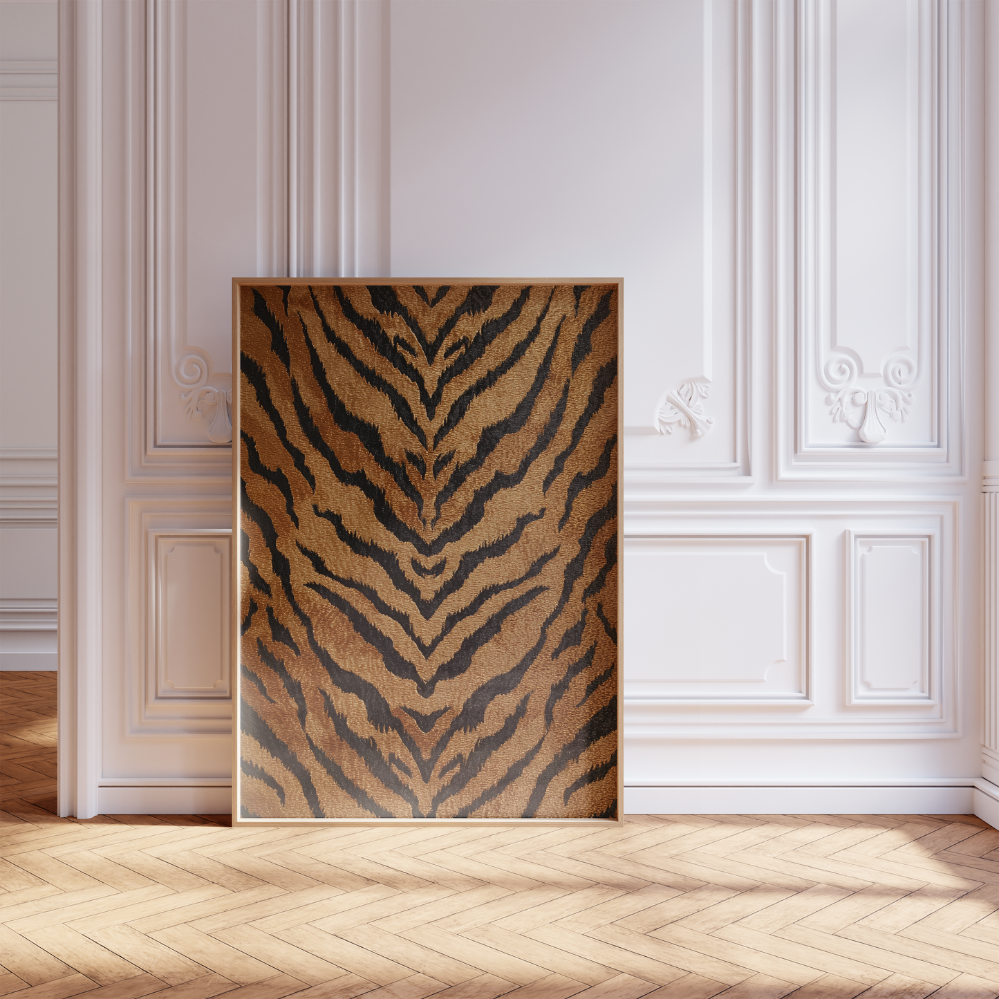 Tiermuster Poster · Geschenkidee · Tierfell Muster Wildtiere Leopard und Tiger Texturen · Dekoprint ohne Rahmen