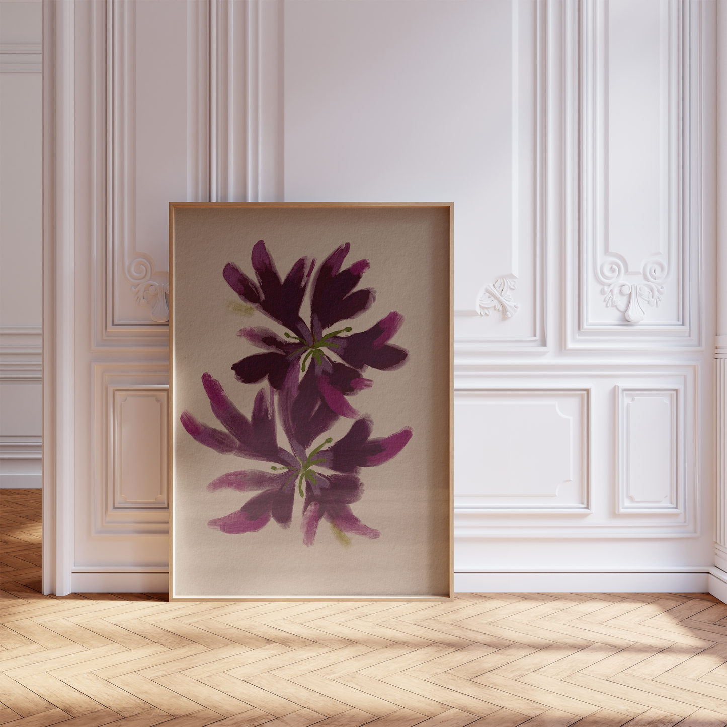 Blumen Poster · Botanische moderne Wandbilder · Dekoprint ohne Rahmen