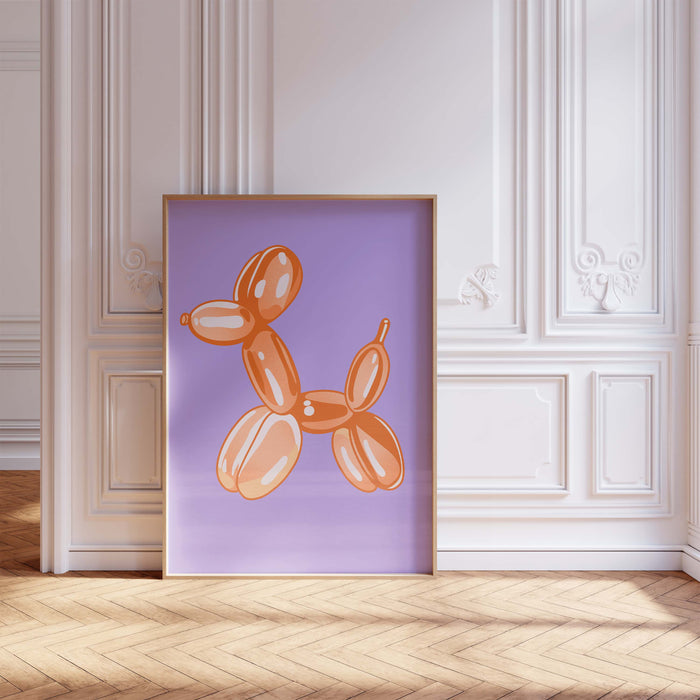 Balloon Dog Poster – Premium Baumwoll-Canvas Print