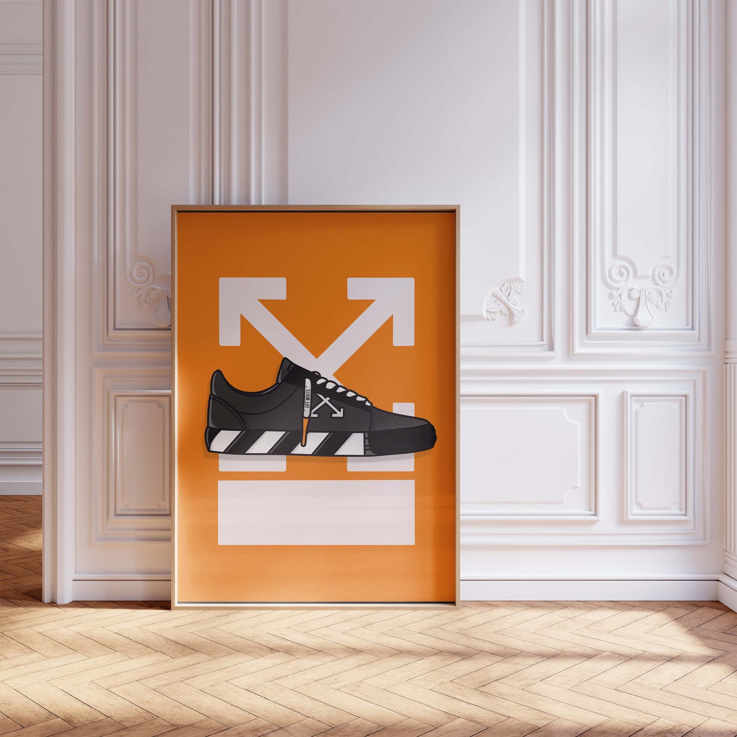 Sneaker Streetwear Design Poster · Geschenkidee · Urban Fashion Illustration · Minimalistisches Off Style Motiv · Print ohne Rahmen