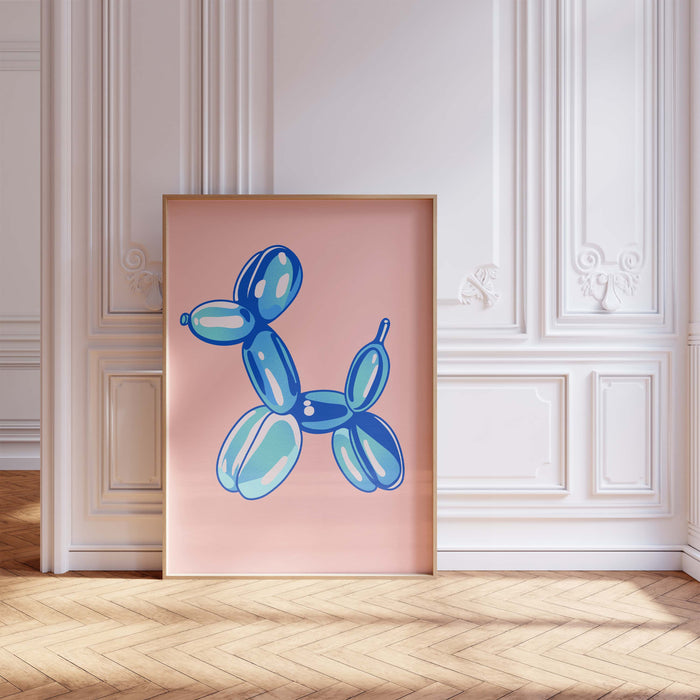 Balloon Dog Poster – Premium Baumwoll-Canvas Kunst
