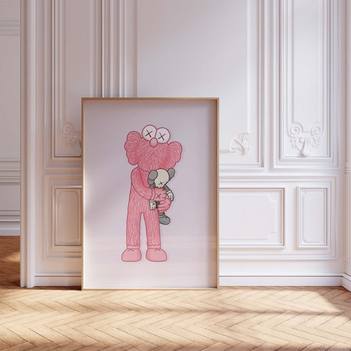 JUSTGOODMOOD Pink Plush – Exklusives Canvas Poster
