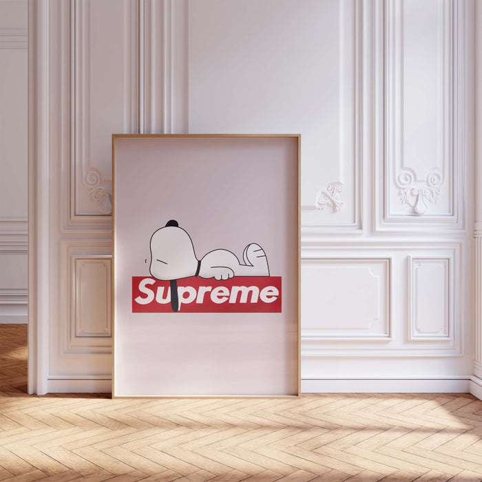 Streetwear Cartoon Hund Poster · Geschenkidee · Minimalistisches Logo Style Design · Urban Kunst · Moderne Wanddeko · Print ohne Rahmen