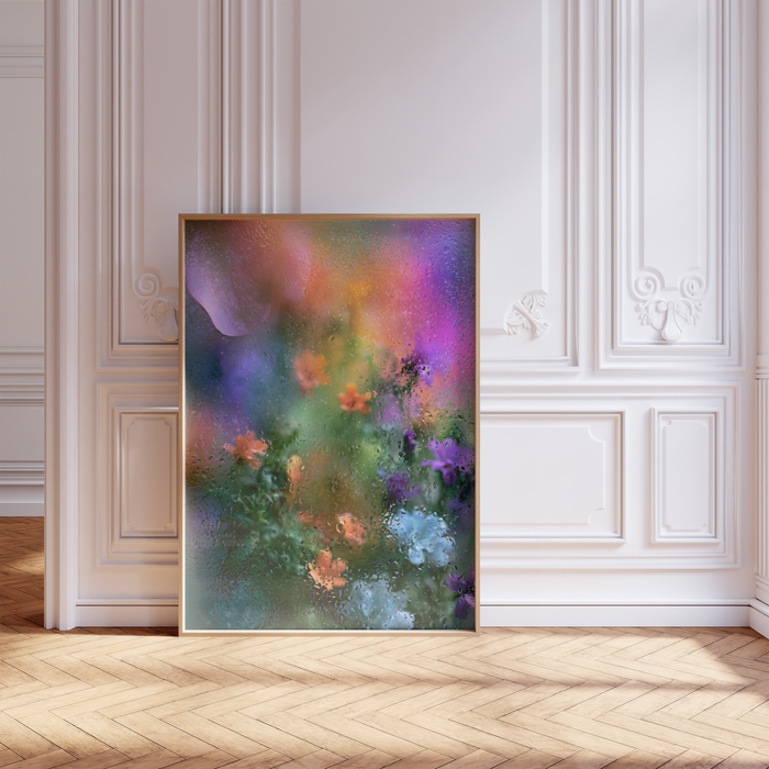 Geschenkidee · Tulpen und Blumen hinter Glas Poster Ästhetische Fotografie Prints · Dekoprint ohne Rahmen | JUSTGOODMOOD