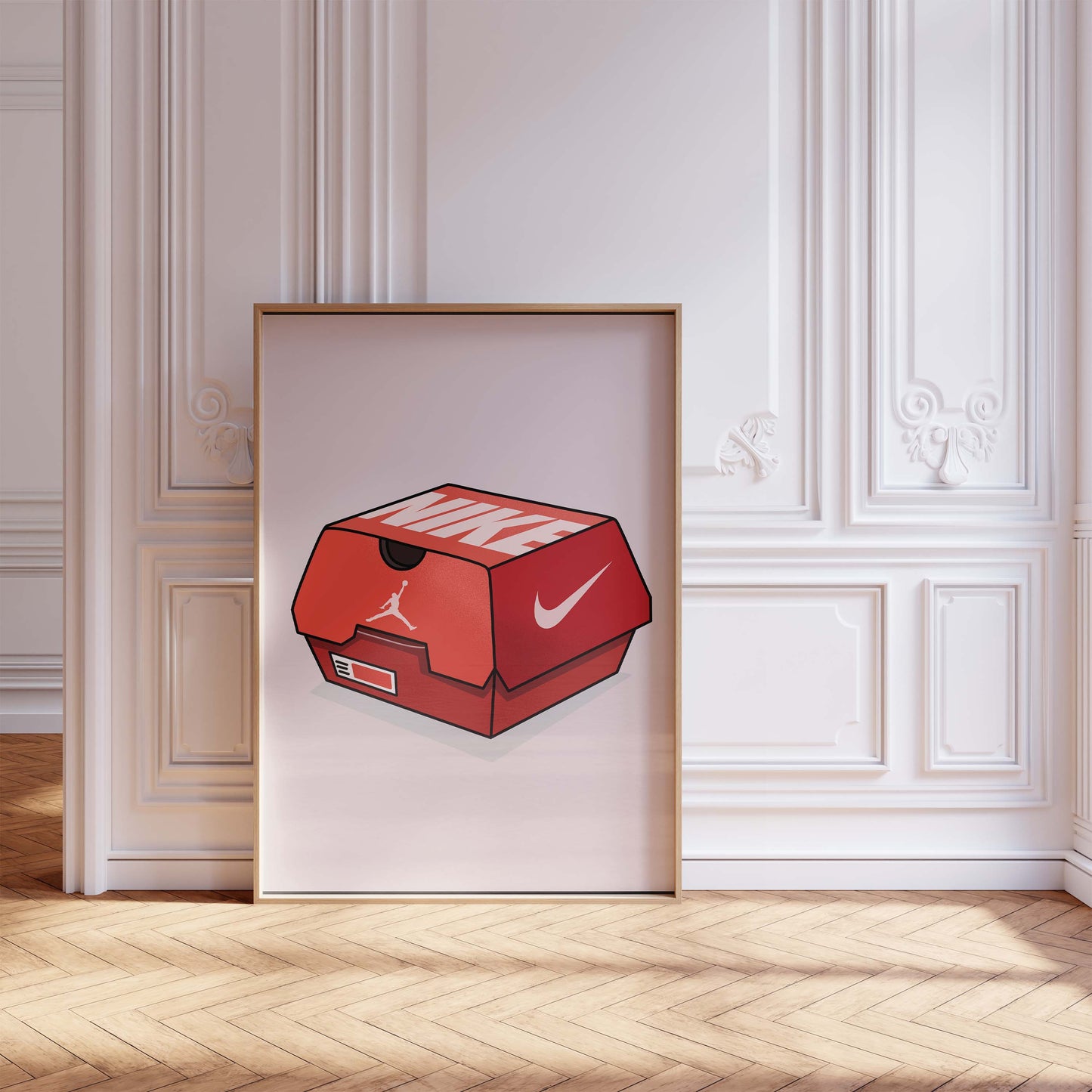Sneaker Box Illustration Poster · Geschenkidee · Nike Schuhkarton Design · Streetwear Kunst · Moderne Wanddeko · Print ohne Rahmen