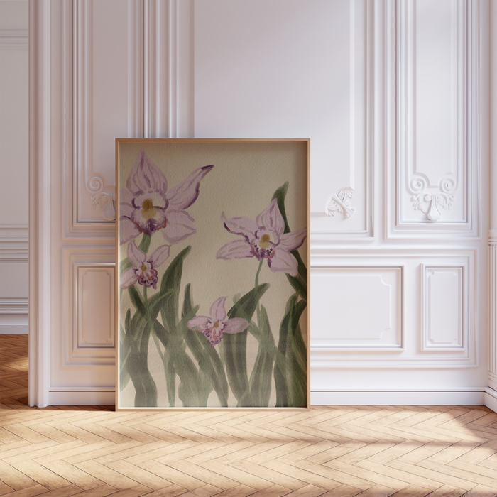 Geschenkidee · Botanische Blumen und Schwan Poster Ästhetische Natur und Mode Kunst · Dekoprint ohne Rahmen | JUSTGOODMOOD