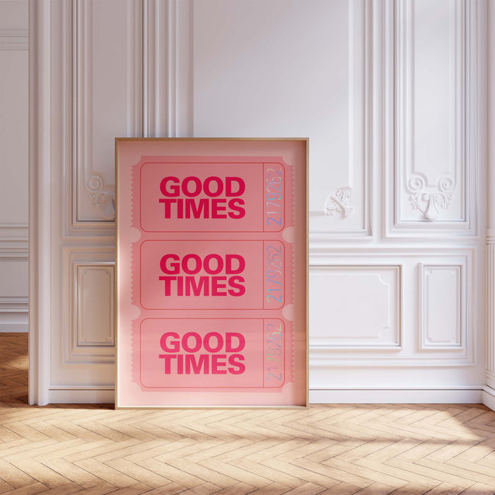 Good Times Poster – Premium Baumwoll-Canvas Kunst