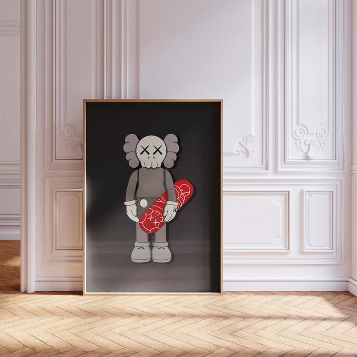 Skull Character Poster – Premium Baumwoll-Canvas