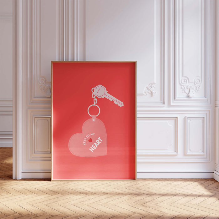 Keys to My Heart Poster – Premium Baumwoll-Print