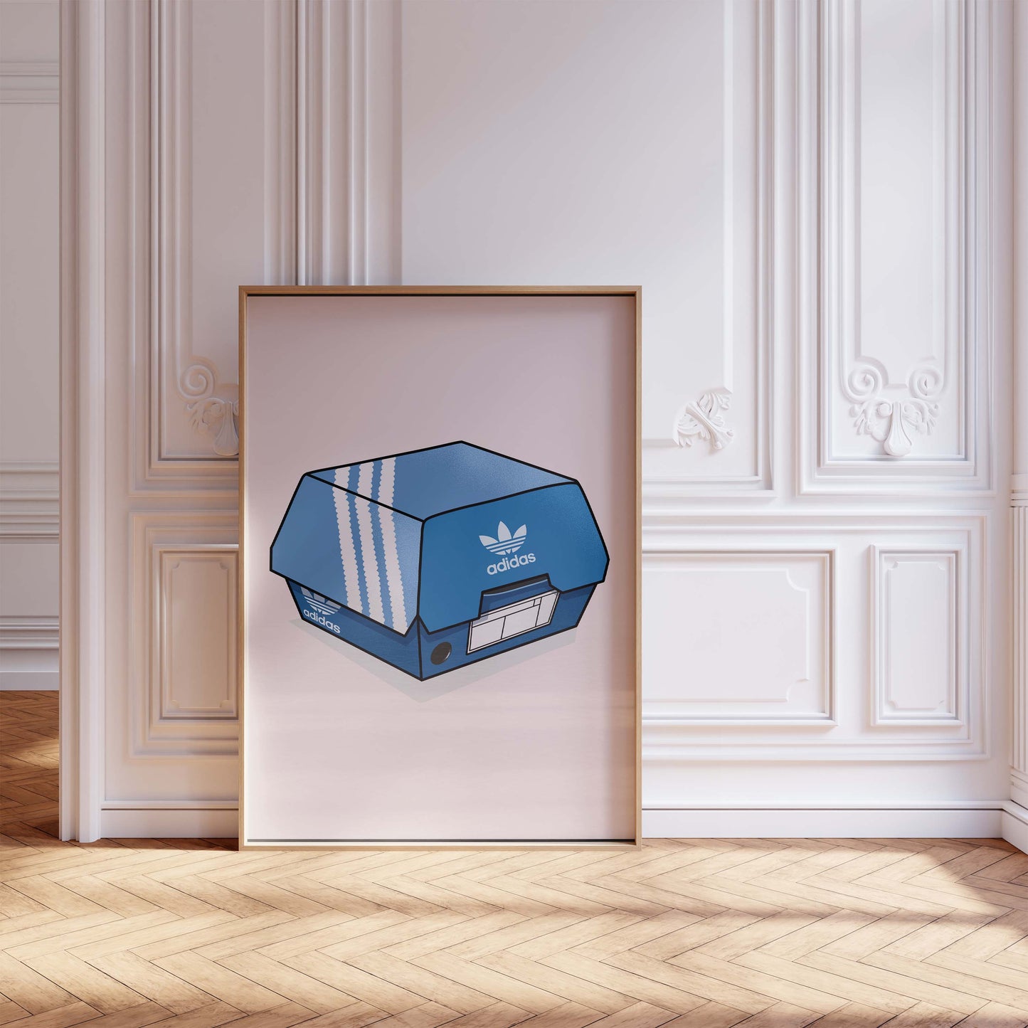 Sneaker Schuhkarton Illustration Poster · Geschenkidee · Sneaker Box Design · Streetwear Kunst · Moderne Wanddeko · Print ohne Rahmen