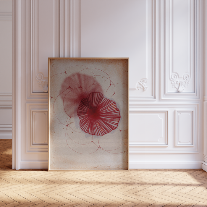 Geschenkidee · Blumen in Vase und Abstrakte Kunst Poster Ästhetische Prints · Dekoprint ohne Rahmen | JUSTGOODMOOD