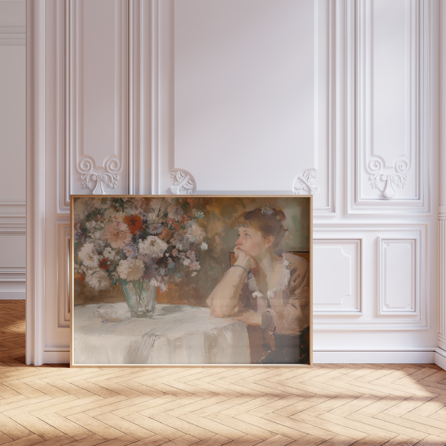 Moderne Vintage Kunst Poster · Geschenkidee · Rosen Stillleben Stadtansicht Porträt · Dekoprint ohne Rahmen