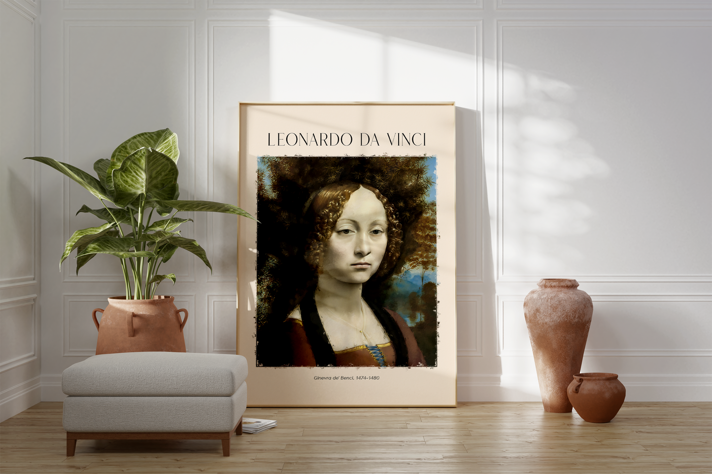 Leonardo da Vinci Kunst Poster · Geschenkidee · Mona Lisa Dame mit Hermelin Salvator Mundi Renaissance Meisterwerke · Dekoprint ohne Rahmen