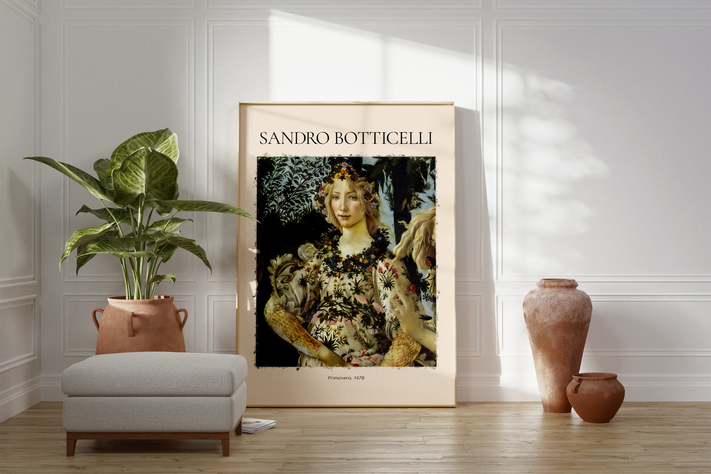Sandro Botticelli Poster · Geschenkidee · Primavera Madonna mit Kind Heilige Madonna Renaissance Porträt · Dekoprint ohne Rahmen