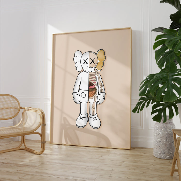 Anatomical Skull Poster – Premium Baumwoll-Canvas