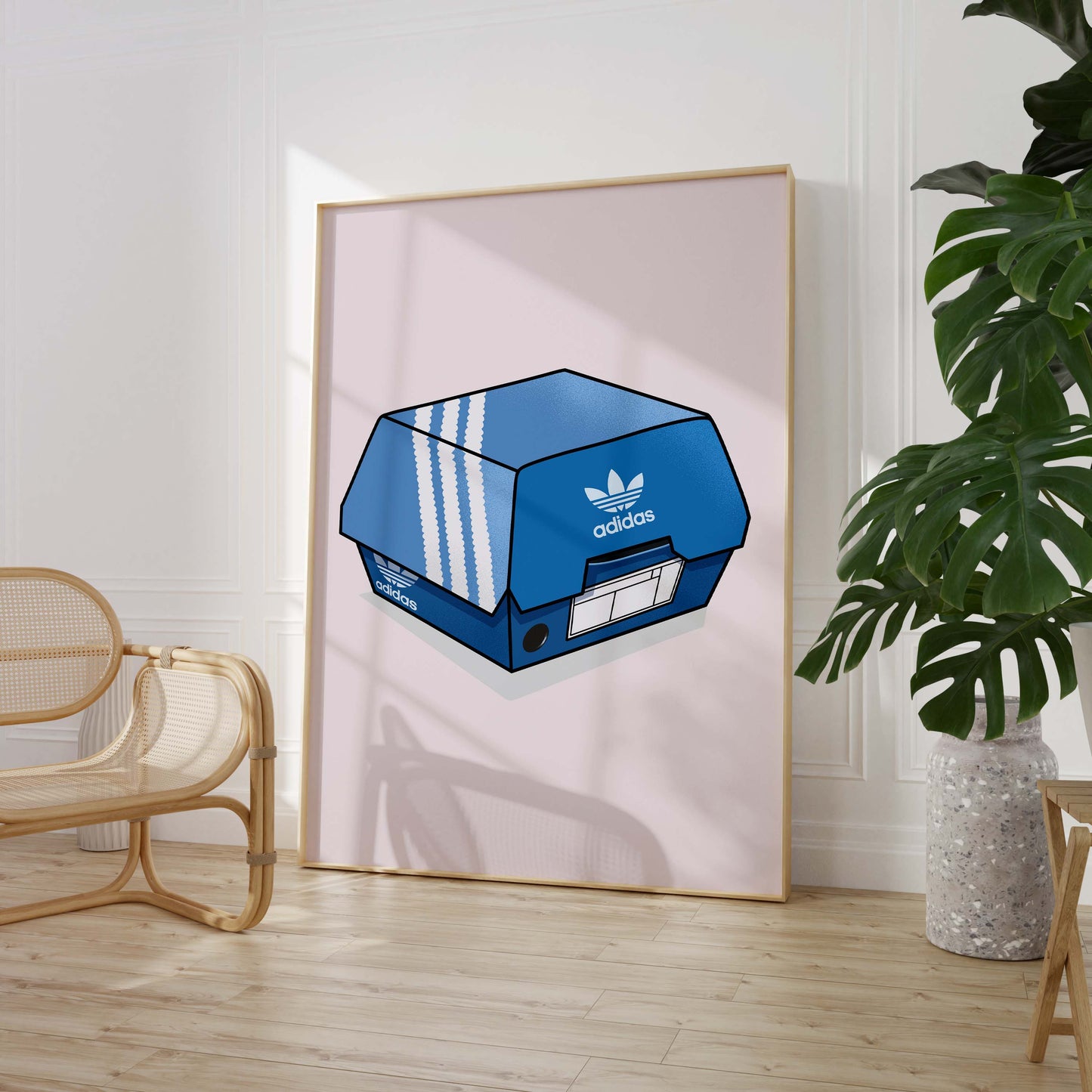 Sneaker Schuhkarton Illustration Poster · Geschenkidee · Sneaker Box Design · Streetwear Kunst · Moderne Wanddeko · Print ohne Rahmen