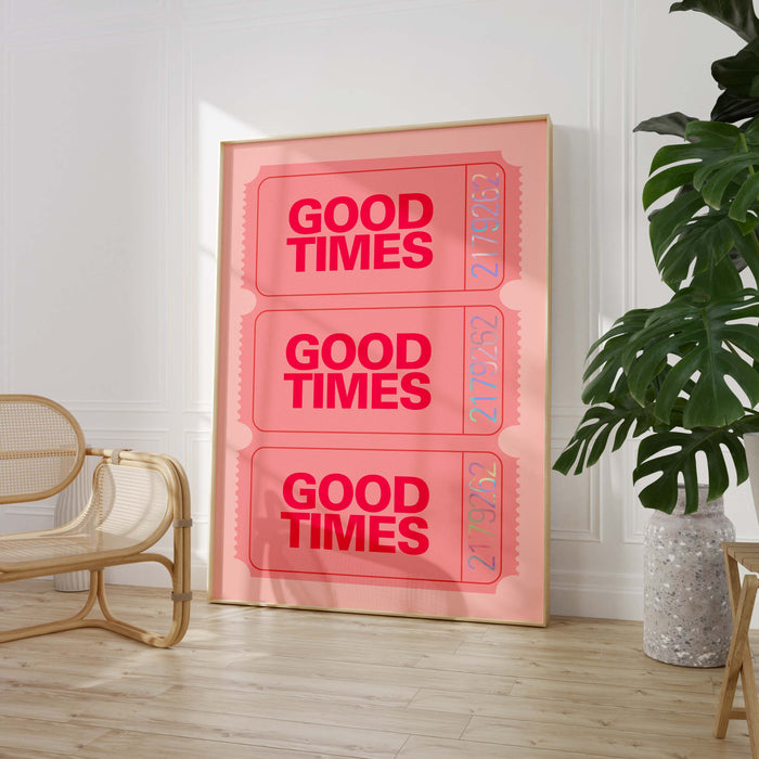 Good Times Poster – Premium Baumwoll-Canvas Kunst