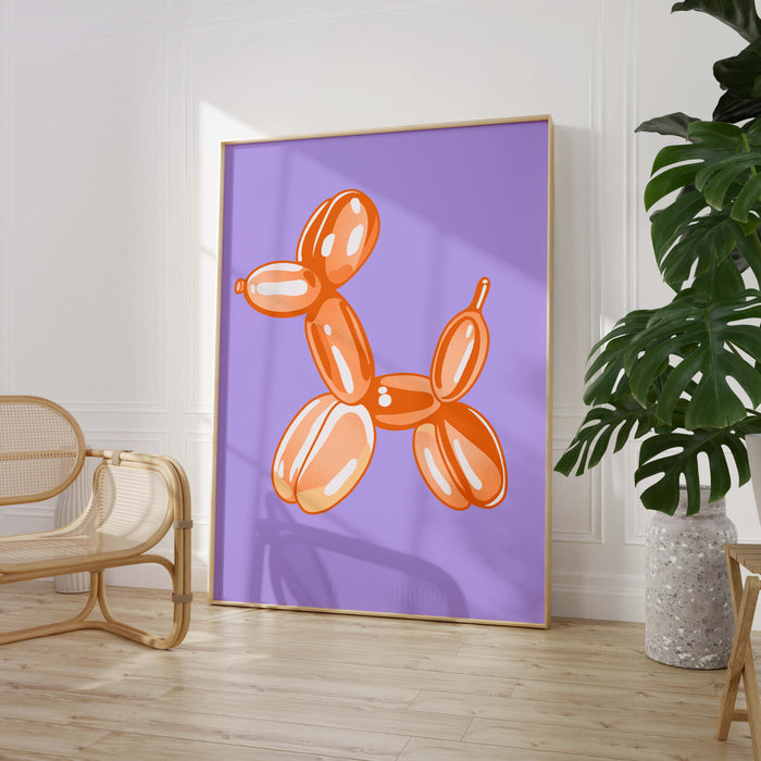 Balloon Dog Poster – Premium Baumwoll-Canvas Print
