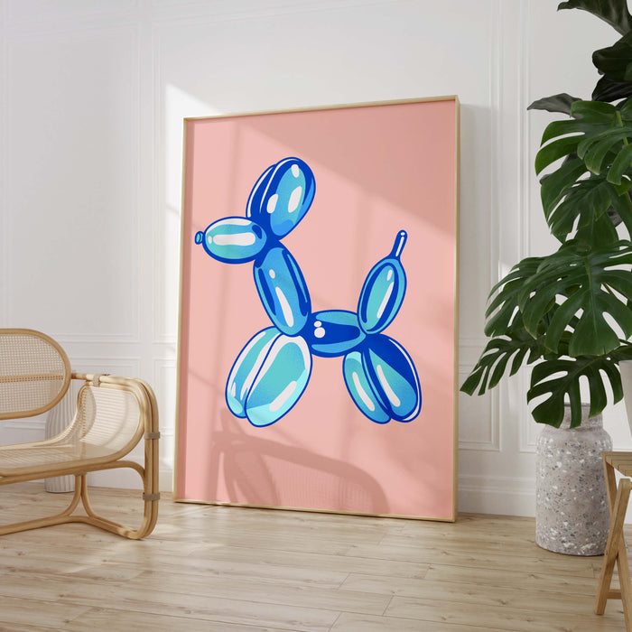 Balloon Dog Poster – Premium Baumwoll-Canvas Kunst