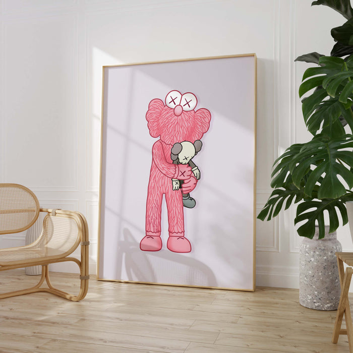 JUSTGOODMOOD Pink Plush – Exklusives Canvas Poster