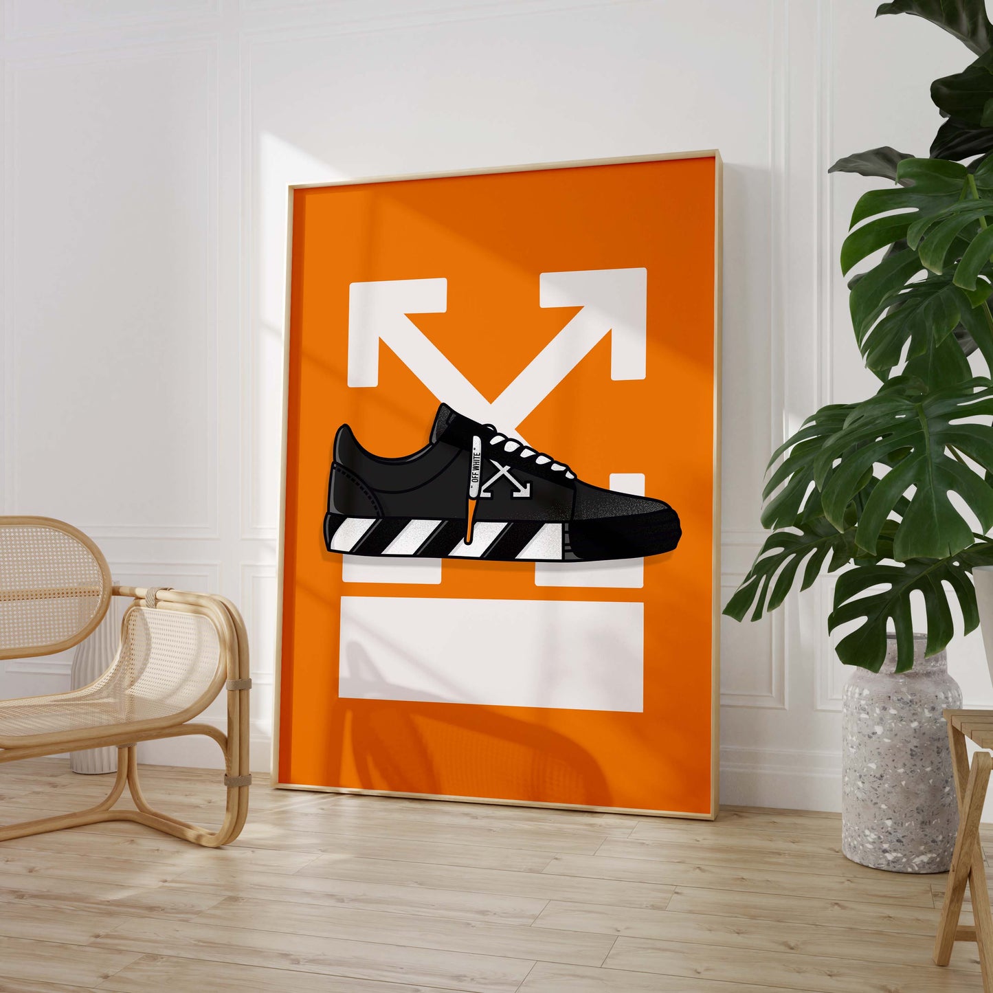 Sneaker Streetwear Design Poster · Geschenkidee · Urban Fashion Illustration · Minimalistisches Off Style Motiv · Print ohne Rahmen