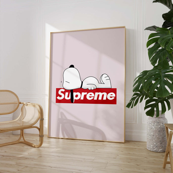 Streetwear Cartoon Hund Poster · Geschenkidee · Minimalistisches Logo Style Design · Urban Kunst · Moderne Wanddeko · Print ohne Rahmen
