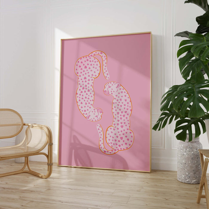JUSTGOODMOOD Katzen Poster – Premium Baumwollprint