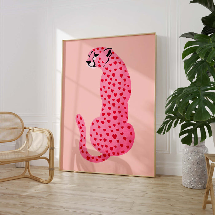 Leopard Poster – Premium Baumwoll-Canvas Kunst
