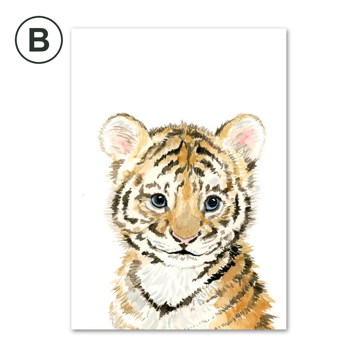 Poster Kinderzimmer Tiere Fuchs Elefant Bär Hase Zebra · Kinderzimmer Bilder · Wand Deko · Kunst Druck · Deko Print · ohne Rahmen