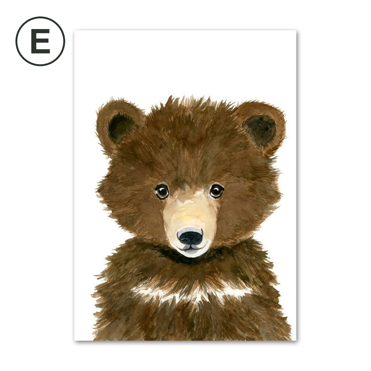 Poster Kinderzimmer Tiere Fuchs Elefant Bär Hase Zebra · Kinderzimmer Bilder · Wand Deko · Kunst Druck · Deko Print · ohne Rahmen