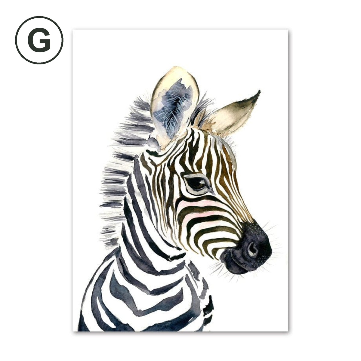 Poster Kinderzimmer Tiere Fuchs Elefant Bär Hase Zebra · Kinderzimmer Bilder · Wand Deko · Kunst Druck · Deko Print · ohne Rahmen