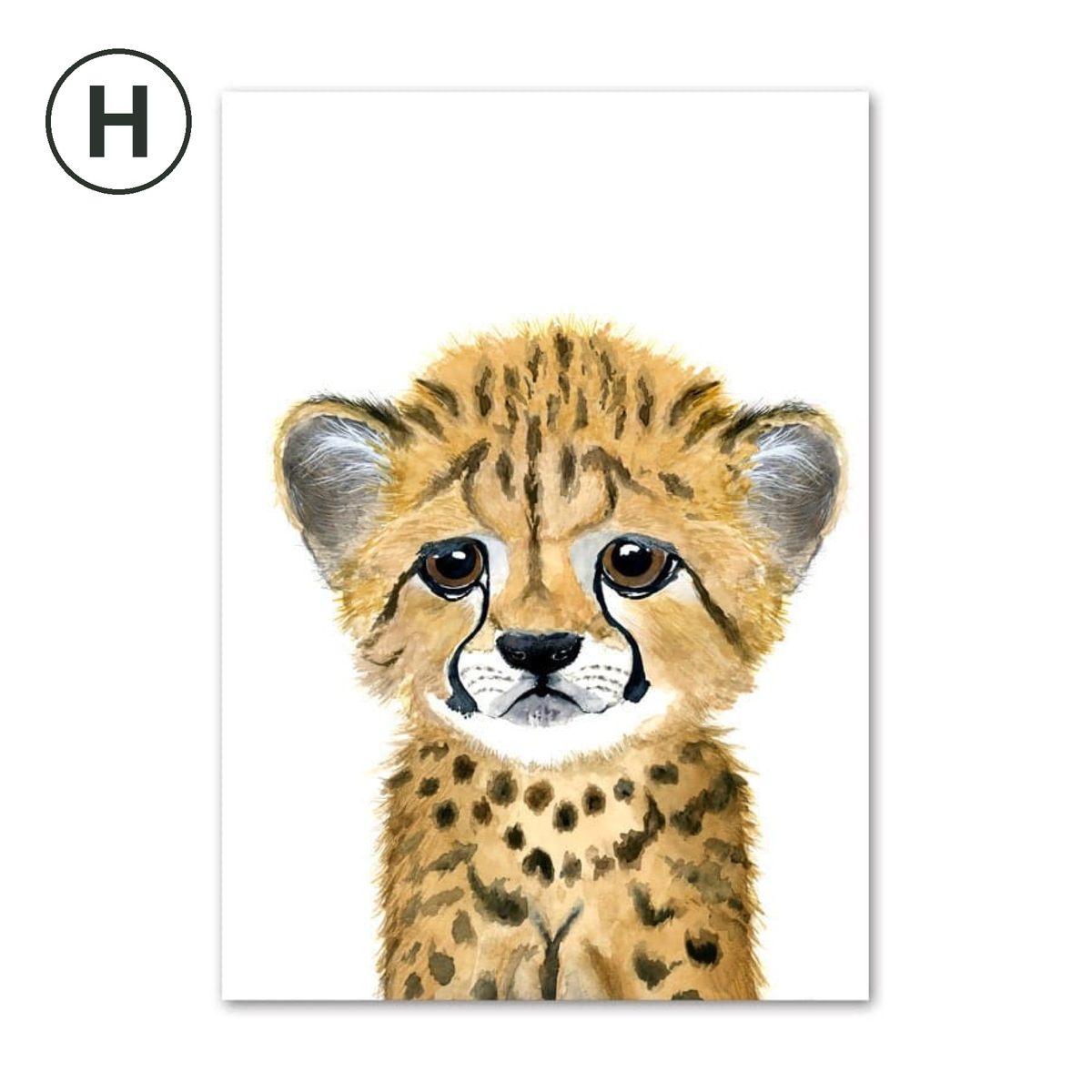 Poster Kinderzimmer Tiere Fuchs Elefant Bär Hase Zebra · Kinderzimmer Bilder · Wand Deko · Kunst Druck · Deko Print · ohne Rahmen