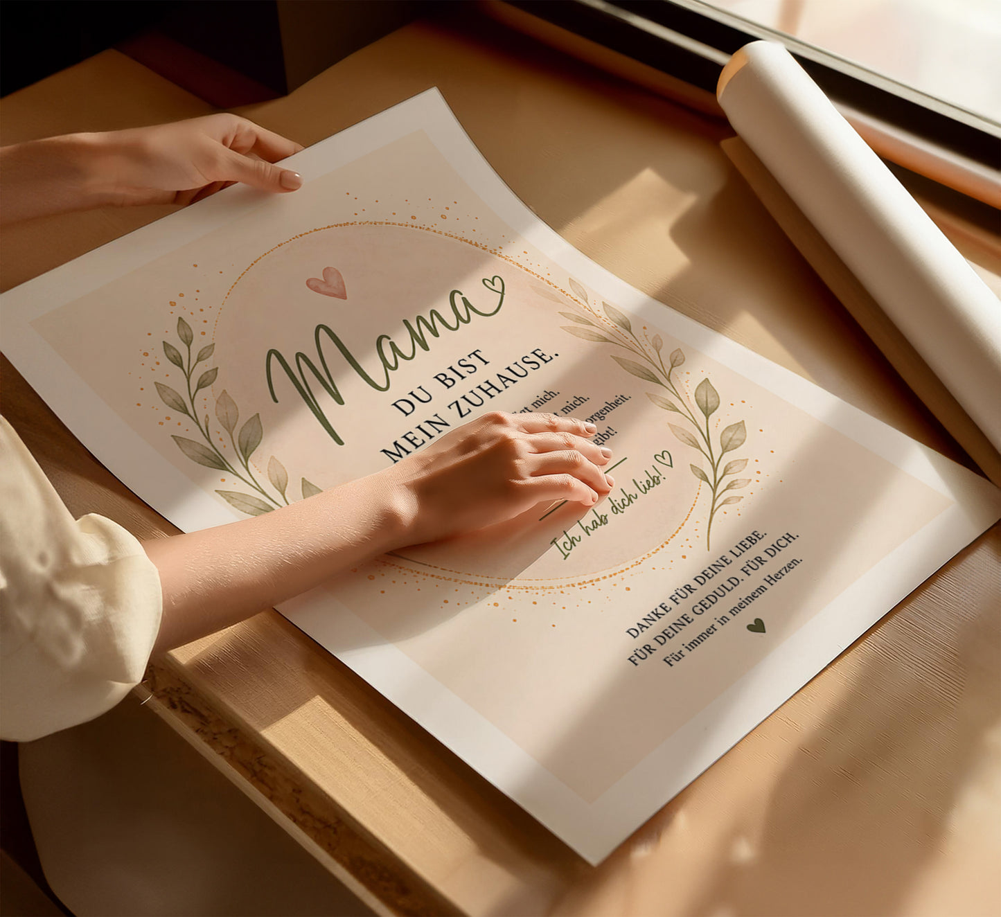 Muttertag Poster Mama Boho · Geschenk für Mama · Eukalyptus Spruch Poster · Liebe Wanddeko · Print ohne Rahmen