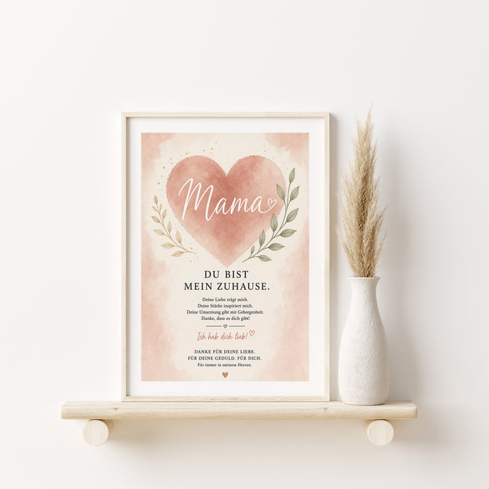 JUSTGOODMOOD Muttertag Poster – Hochwertiger Baumwollprint