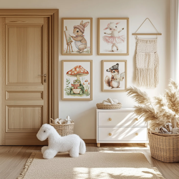 Premium Poster Tiere für Kinderzimmer – JUSTGOODMOOD