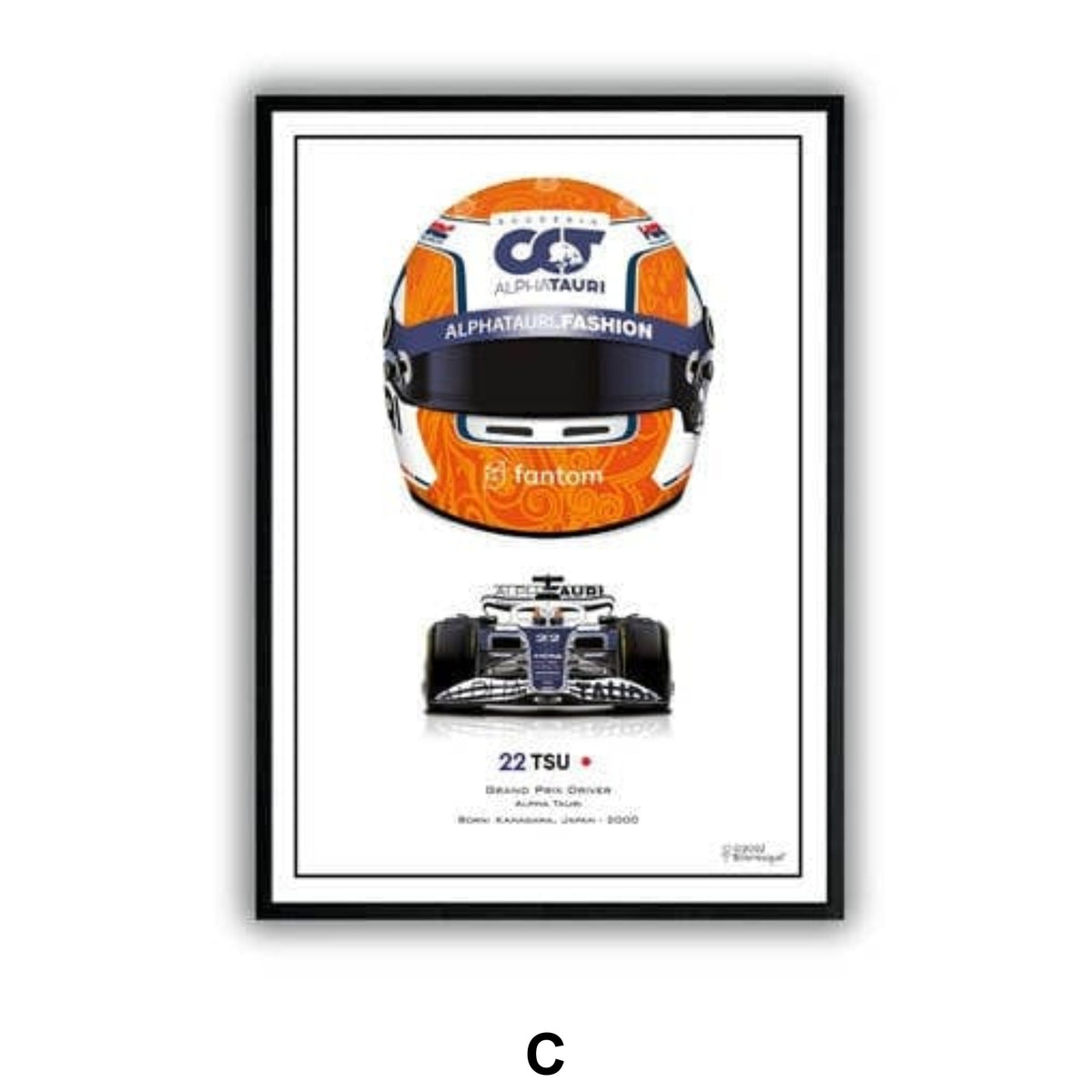 Poster Formel 1 Helme Rennfahrer Gewinner  · Deko Print ohne Rahmen