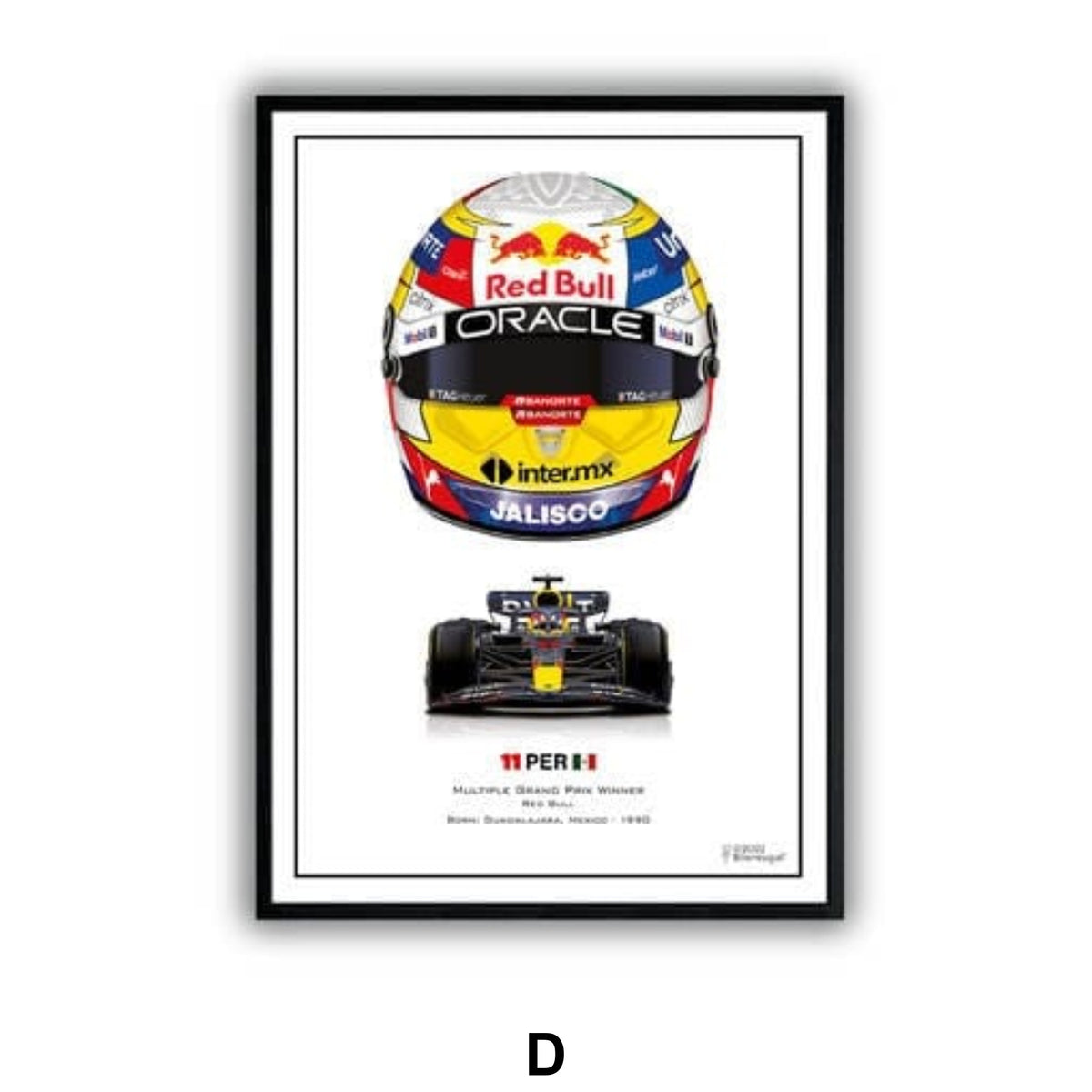 Poster Formel 1 Helme Rennfahrer Gewinner  · Deko Print ohne Rahmen