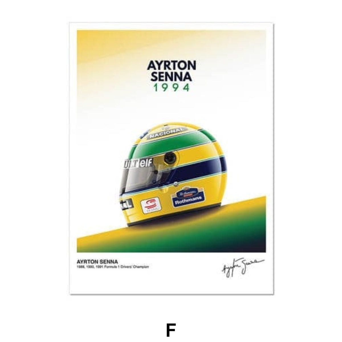 Poster Formel 1 Helme Rennfahrer Gewinner  · Deko Print ohne Rahmen