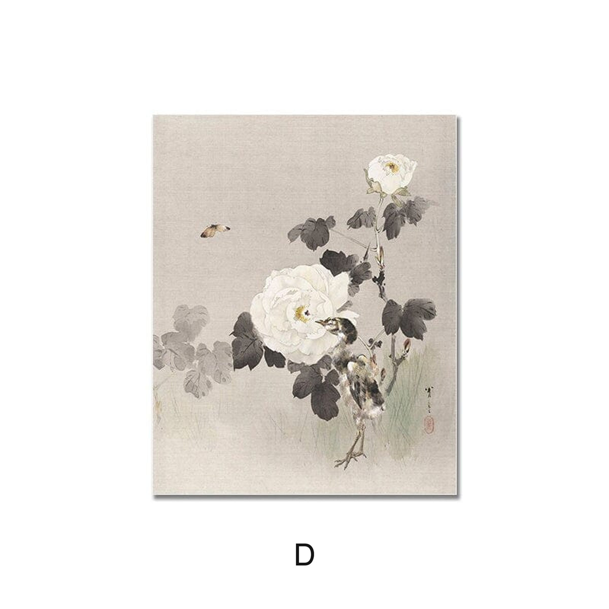 Poster Vintage Blumen und Sightseeing mit dem Boot als Deko Print ohne Rahmen