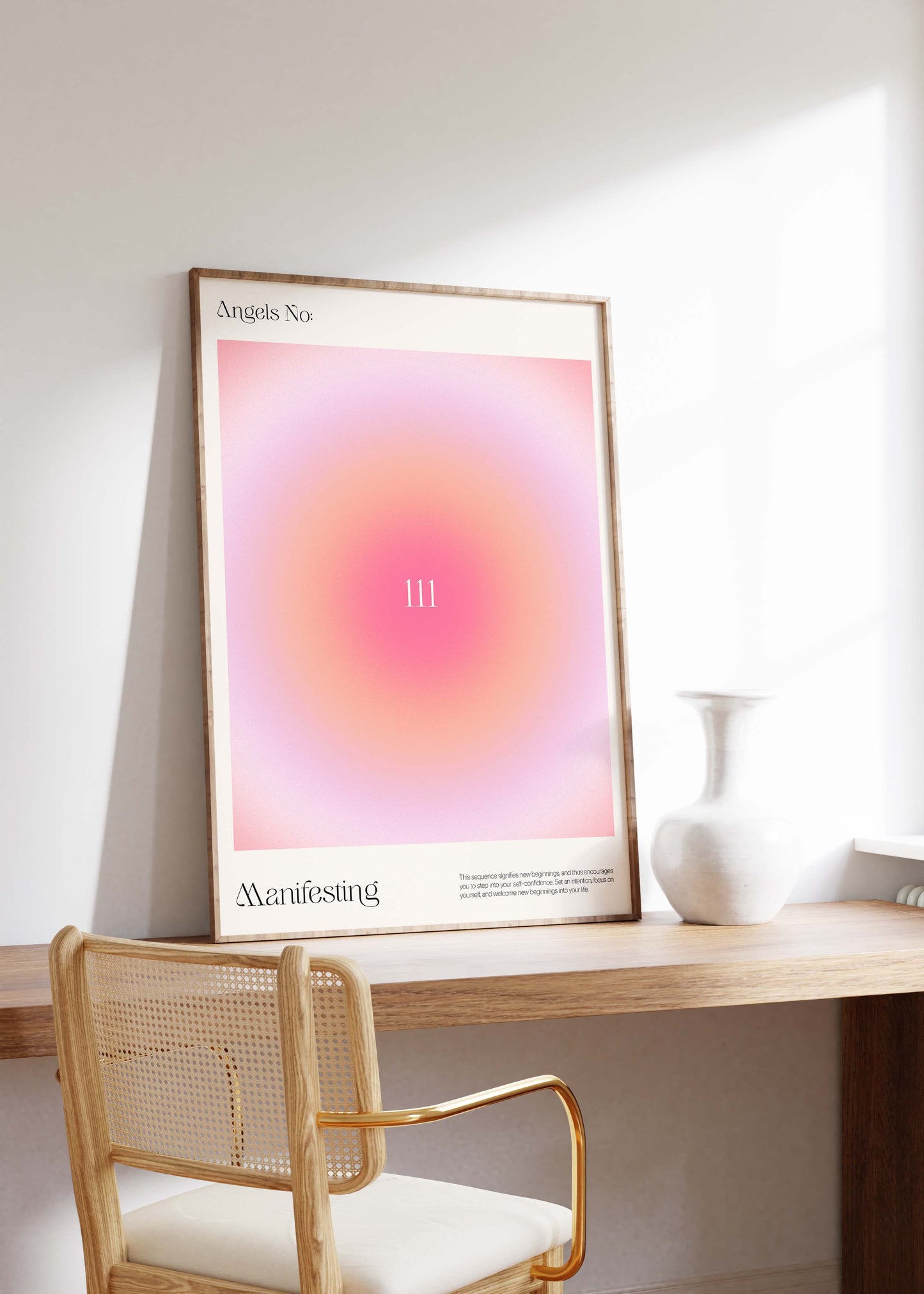 Angel Numbers Poster · Geschenkidee · Minimalistisches Spiritual Style Design · Urban Kunst · Moderne Wanddeko · Print ohne Rahmen