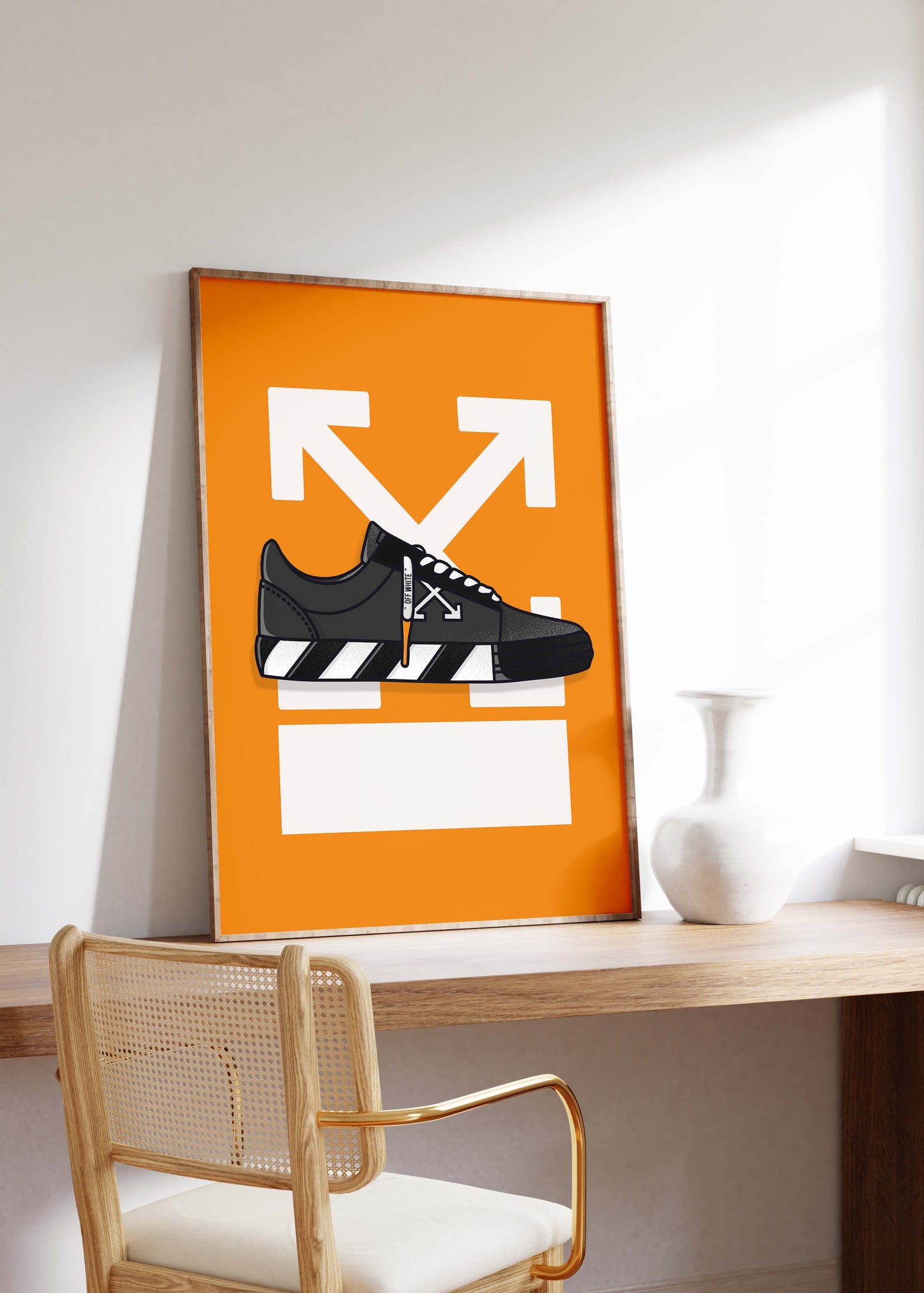Sneaker Streetwear Design Poster · Geschenkidee · Urban Fashion Illustration · Minimalistisches Off Style Motiv · Print ohne Rahmen