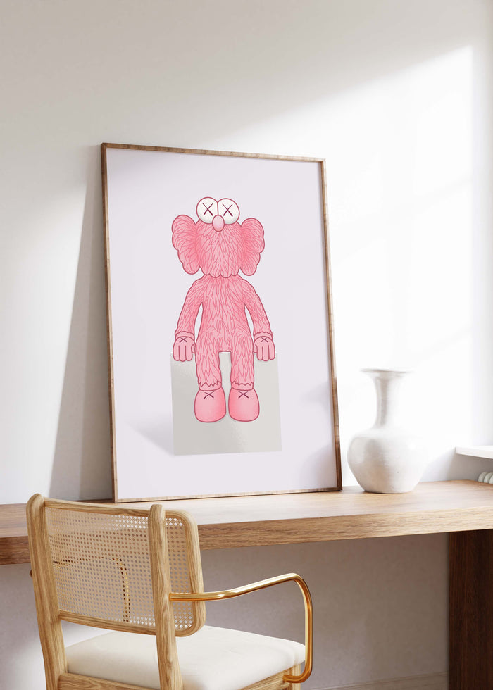 JUSTGOODMOOD Pink Plush Poster – Museum-Qualität Print